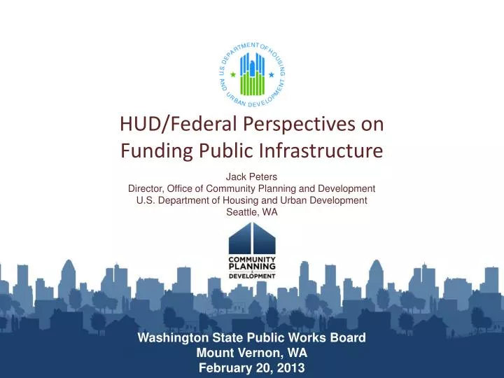 hud federal perspectives on funding public infrastructure