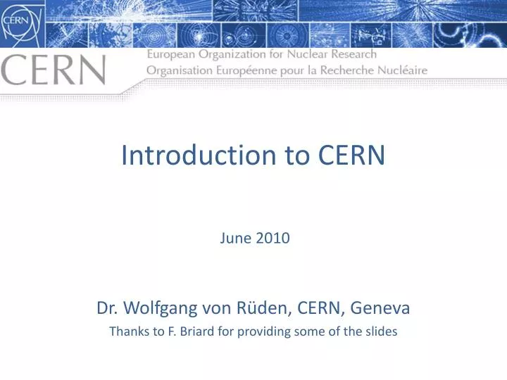 introduction to cern