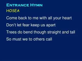 Entrance Hymn