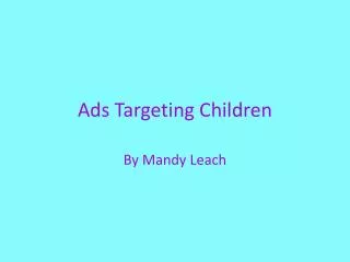 Ads Targeting Children