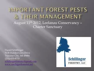 Important Forest pests &amp; Their Management