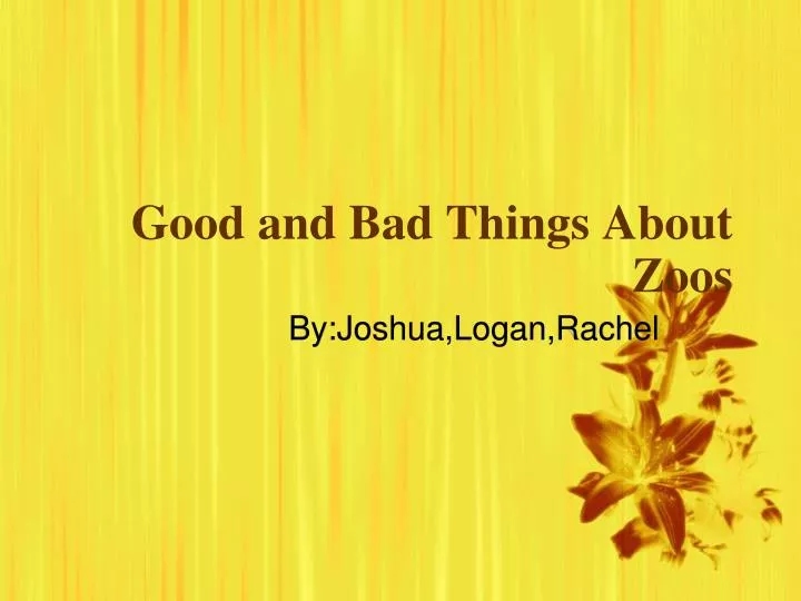 good and bad things about zoos