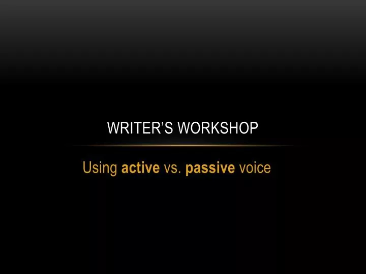 writer s workshop