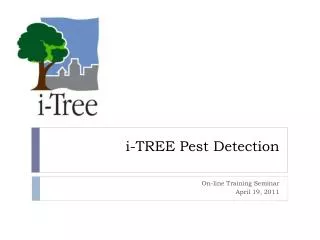 i -TREE Pest Detection
