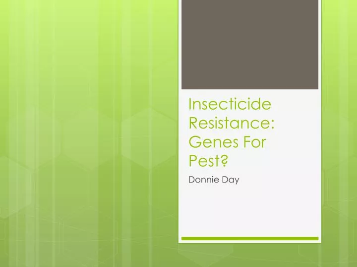 insecticide resistance genes for pest