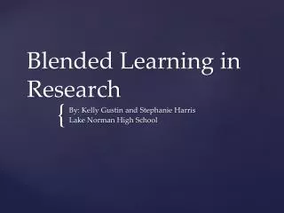 Blended Learning in Research