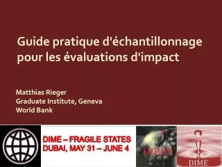 matthias rieger graduate institute geneva world bank