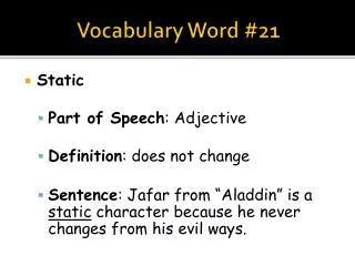 Vocabulary Word #21