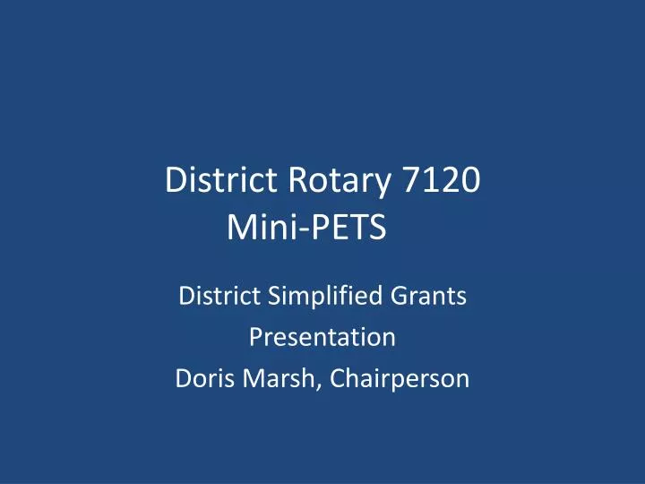 district rotary 7120 mini pets