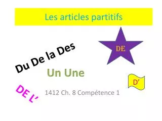 les articles partitifs