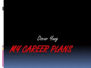 My career Plans