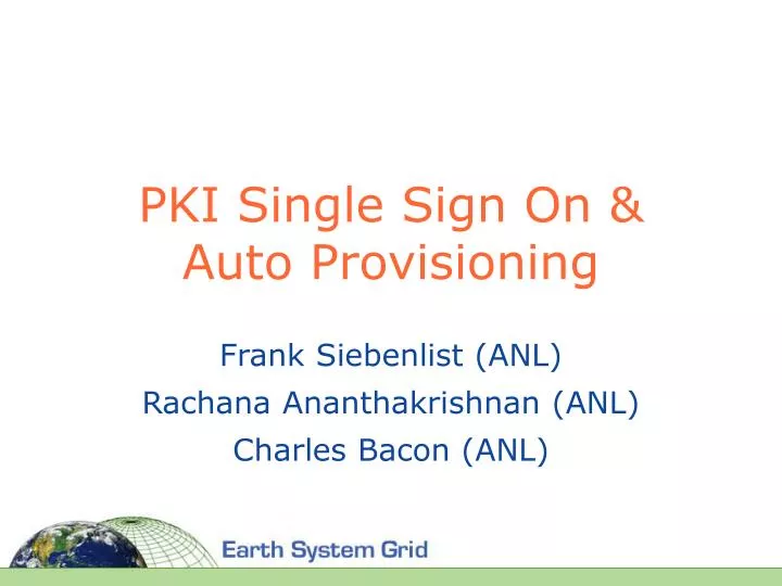 pki single sign on auto provisioning