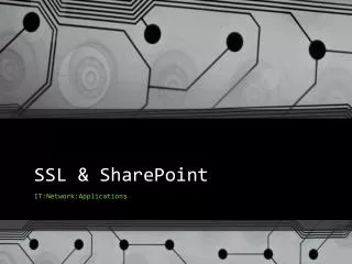 SSL &amp; SharePoint