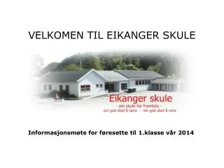 velkomen til eikanger skule