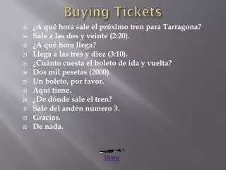 Buying Tickets