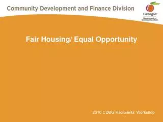 fair housing equal opportunity