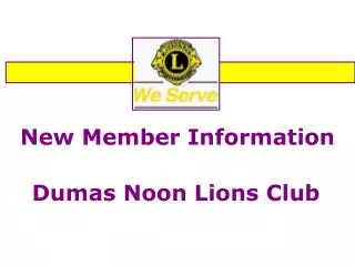 New Member Information