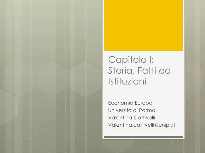 capitolo i storia fatti ed istituzioni