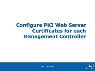 Configure PKI Web Server Certificates for each Management Controller