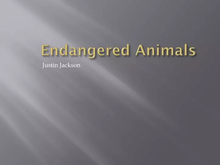 endangered animals