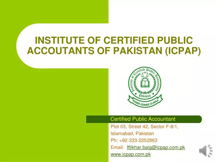institute of certified public accoutants of pakistan icpap