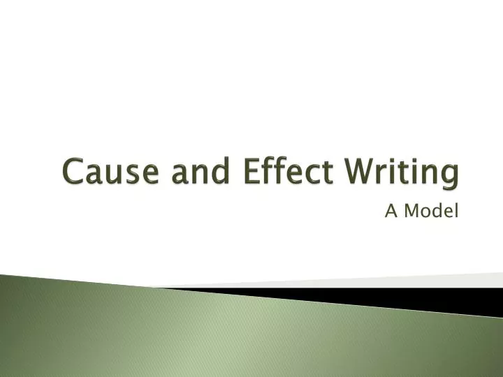 cause and effect writing