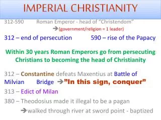 IMPERIAL CHRISTIANITY