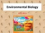 Environmental Biology - slide 1