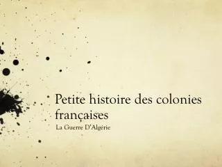 petite histoire des colonies f ran aises