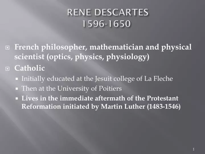 rene descartes 1596 1650