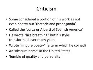 Criticism