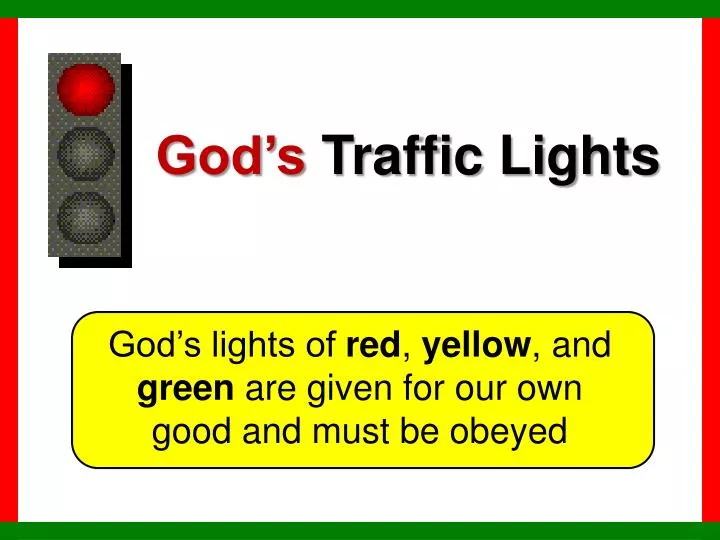 god s traffic lights