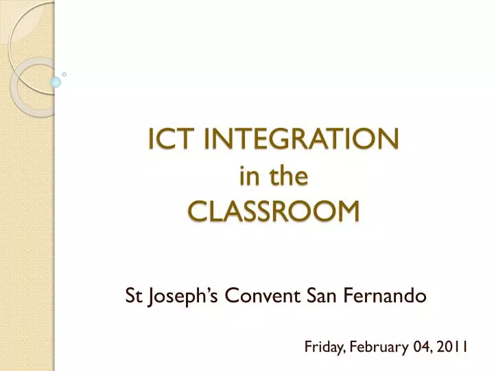 ict integration in the classroom