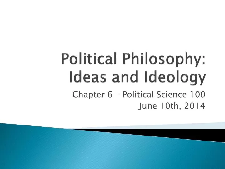 political philosophy ideas and ideology