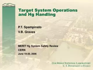 Target System Operations and Hg Handling