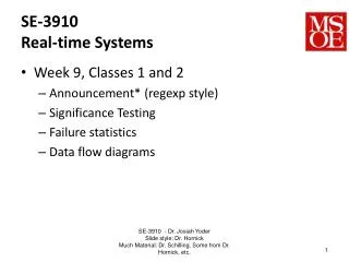 SE-3910 Real-time Systems