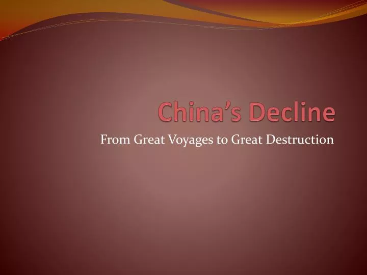 china s decline