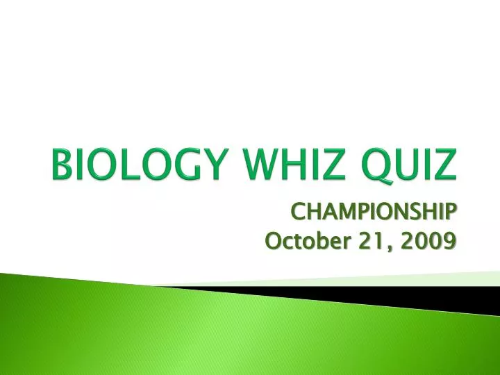 biology whiz quiz