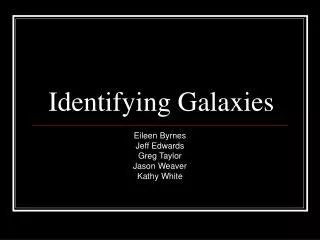 Identifying Galaxies