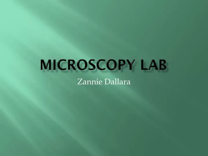microscopy lab