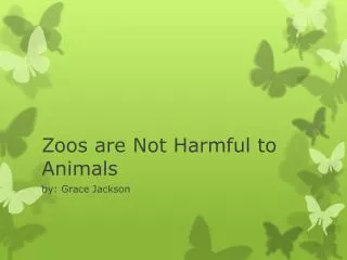 Zoos are Not Harmful to Animals
