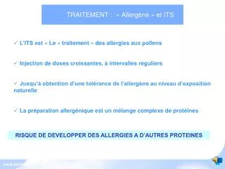 traitement allerg ne et its