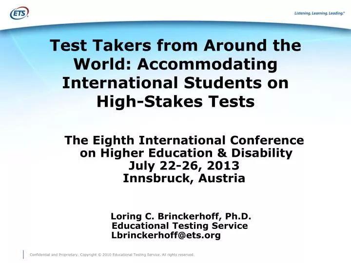 test takers from around the world accommodating international students on high stakes tests