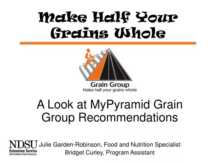 make half your grains whole