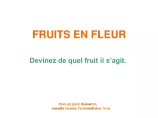 fruits en fleur