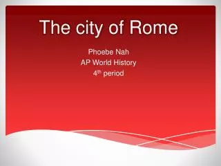The city of Rome