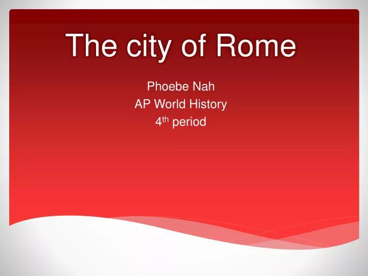 the city of rome