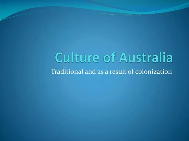 culture of australia