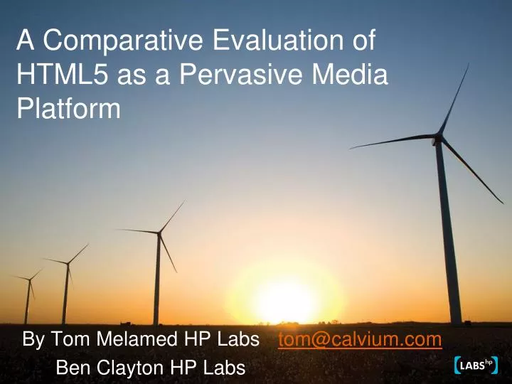 a comparative evaluation of html5 as a pervasive media platform