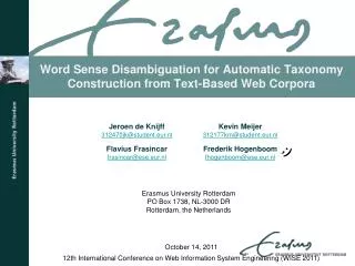 Word Sense Disambiguation for Automatic Taxonomy Construction from Text-Based Web Corpora